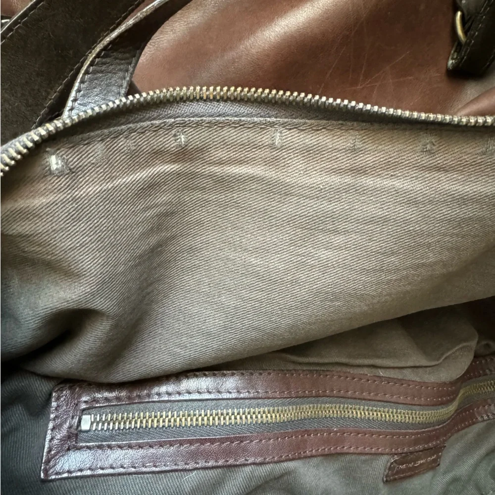 JOHN VARAVATOS Italian Leather Messenger Bag - Picture 6 of 16